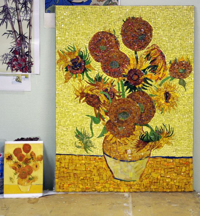 подсолнухи мозаика Ван Гог